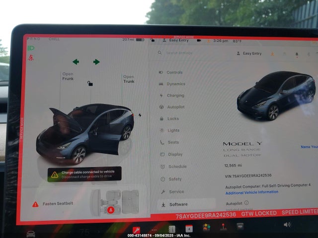 2024 TESLA MODEL Y 7SAYGDEE9RA242536 Photo 6