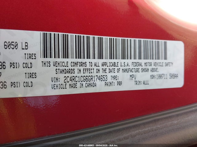 2C4RC1CG6GR174653 Chrysler Town and Country