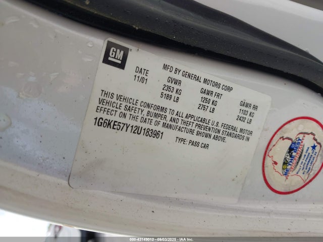 2002 CADILLAC DEVILLE 1G6KE57Y12U183961 Photo 8