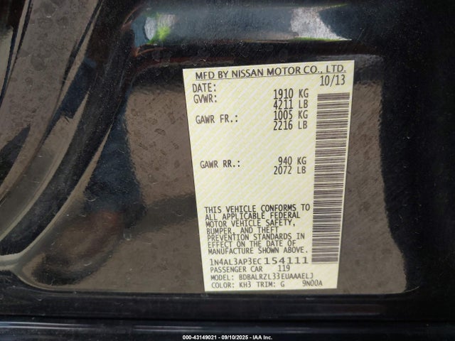 Nissan Altima 2.5 S 2014 1N4AL3AP3EC154111 Image 26