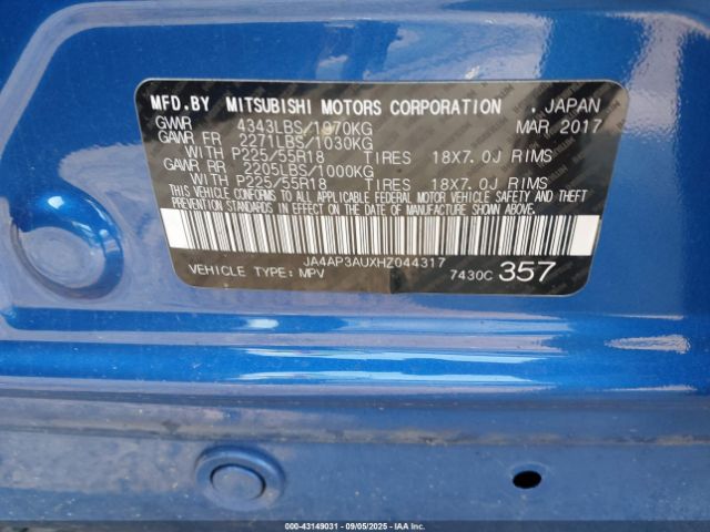 2017 MITSUBISHI OUTLANDER SPORT JA4AP3AUXHZ044317 Photo 8