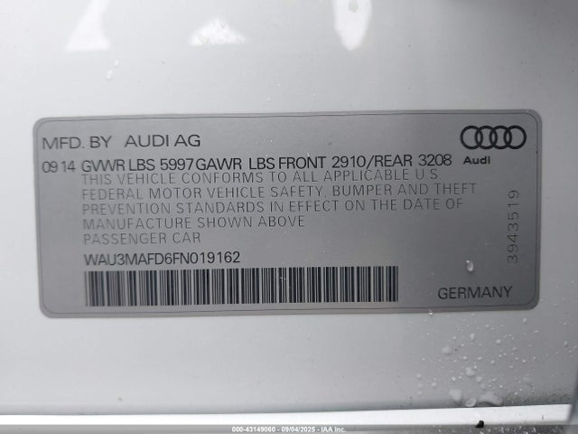 2015 AUDI A8 L WAU3MAFD6FN019162 Photo 8