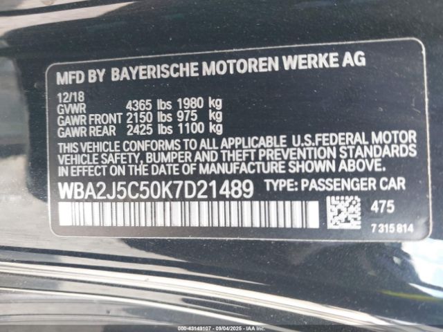 2019 BMW M240I WBA2J5C50K7D21489 Photo 8