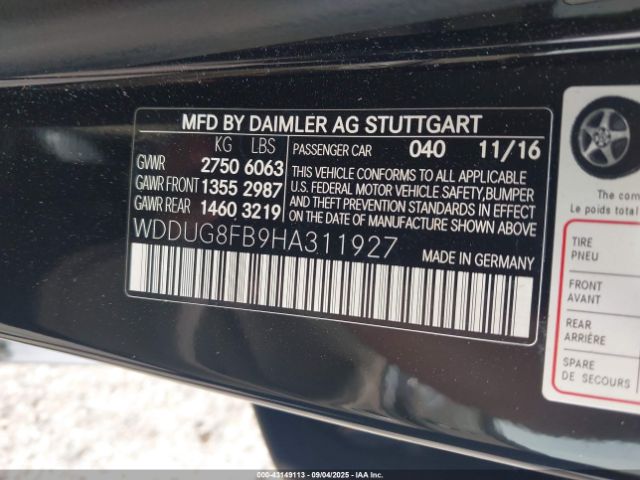 2017 MERCEDES-BENZ S 550 WDDUG8FB9HA311927 Photo 8