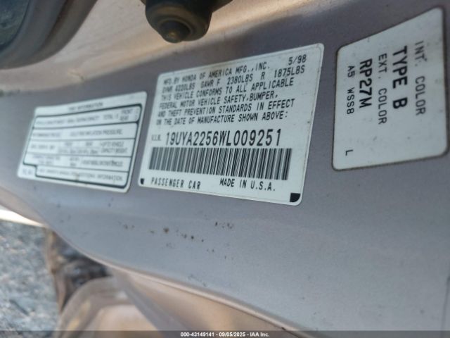 1998 ACURA CL 19UYA2256WL009251 Photo 8