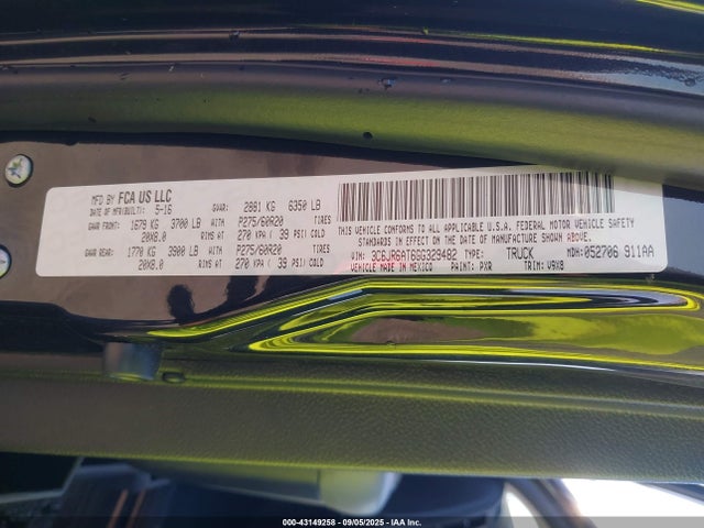 RAM 2016 2016 3C6JR6AT6GG329482 Image 9