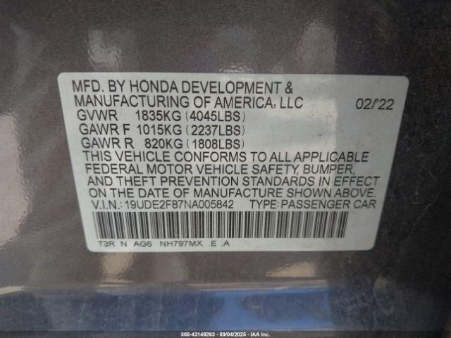 2022 ACURA ILX 19UDE2F87NA005842 Photo 8