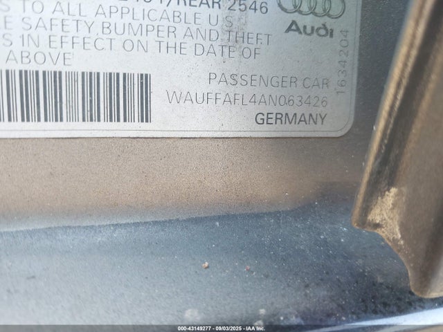 2010 AUDI A4 WAUFFAFL4AN063426 Photo 8