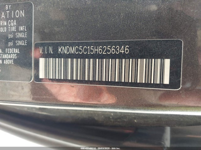 KNDMC5C15H6256346 KIA Sedona