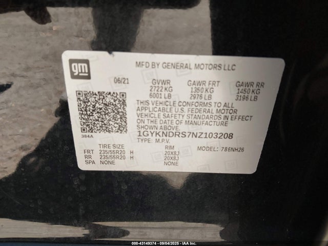 2022 CADILLAC XT5 1GYKNDRS7NZ103208 Photo 8