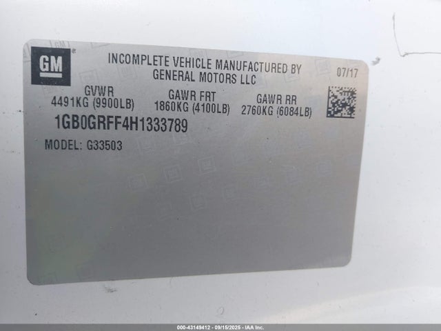 Chev Express G3500 2017 1GB0GRFF4H1333789 Image 20