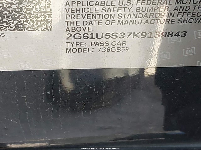 2019 CADILLAC XTS 2G61U5S37K9139843 Photo 8