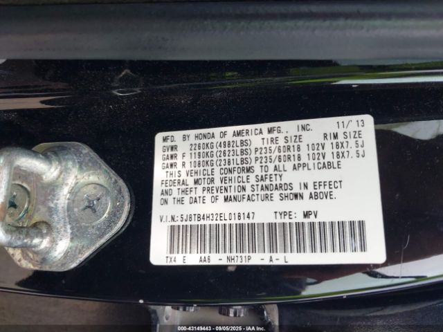 2014 ACURA RDX 5J8TB4H32EL018147 Photo 8
