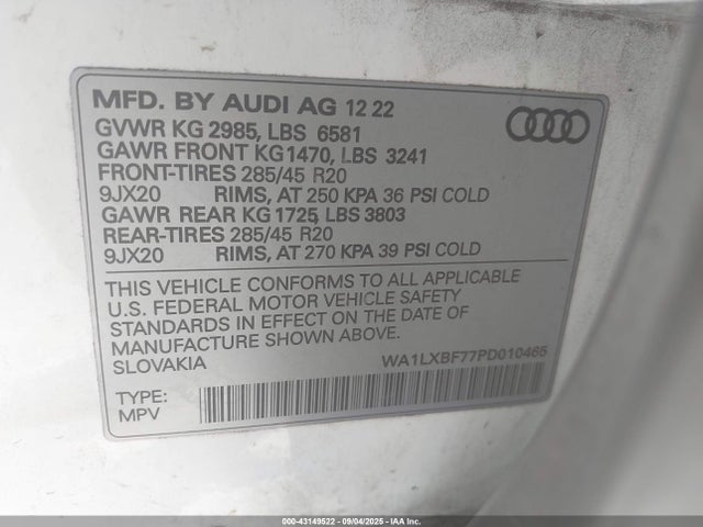 2023 AUDI Q7 WA1LXBF77PD010465 Photo 8