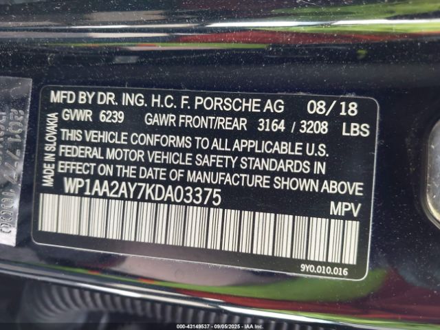 2019 PORSCHE CAYENNE WP1AA2AY7KDA03375 Photo 8