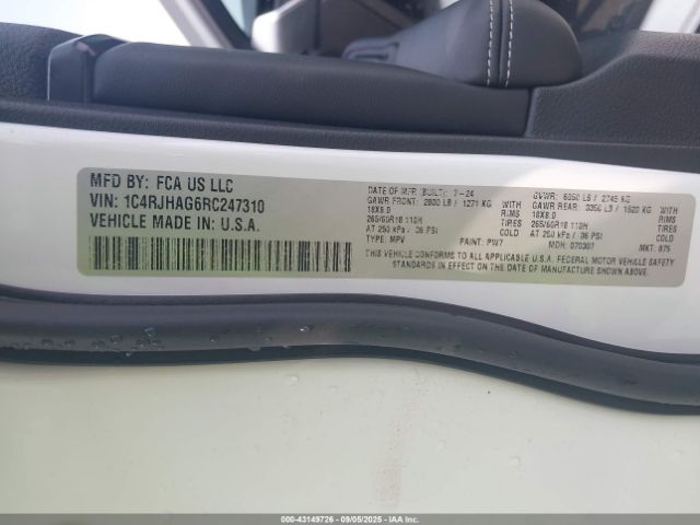 2024 JEEP GRAND CHEROKEE 1C4RJHAG6RC247310 Photo 8