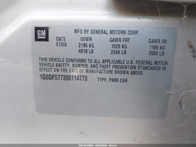 2009 CADILLAC CTS 1G6DF577390114770 Photo 8