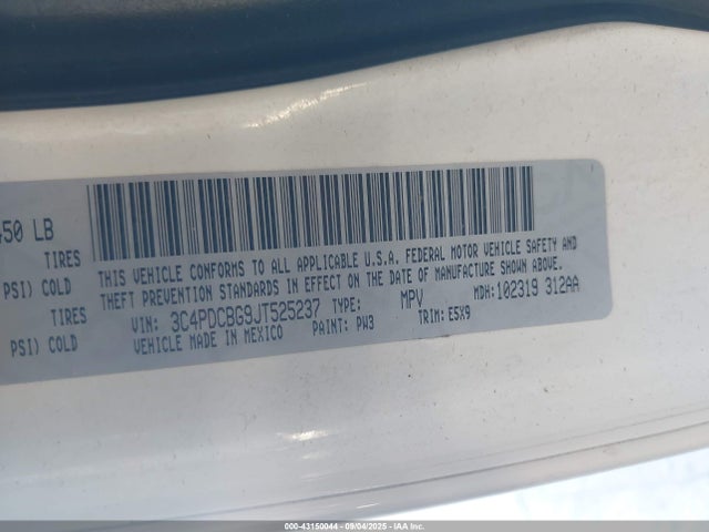 3C4PDCBG9JT525237 Dodge 2018