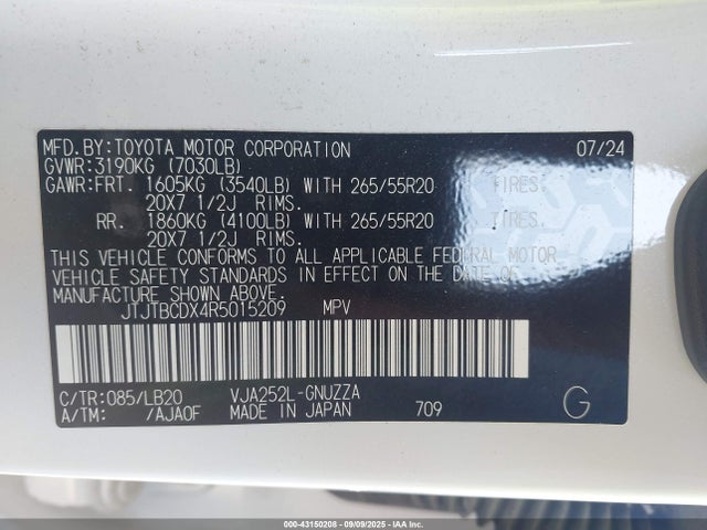 Lexus v35a-fts 2024 JTJTBCDX4R5015209 Image 9