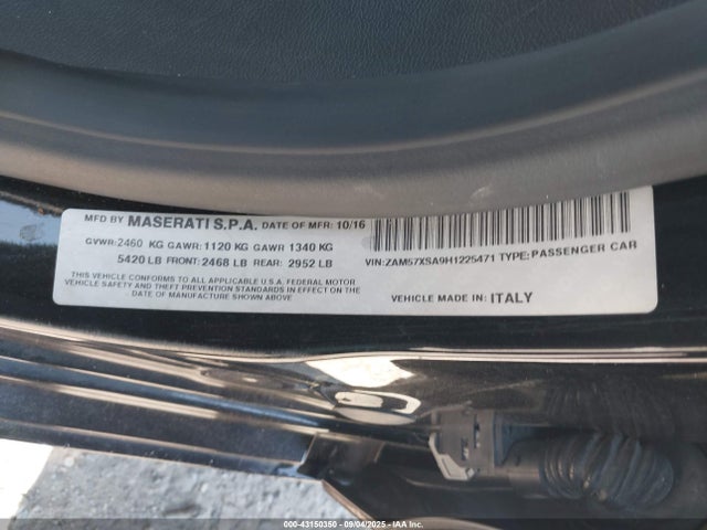 ZAM57XSA9H1225471 Maserati m156d