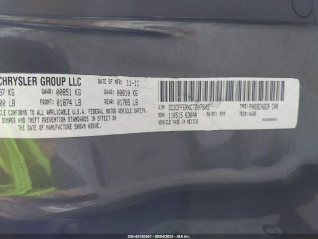 2012 FIAT 500C 3C3CFFERXCT207805 Photo 8