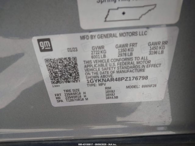 2023 CADILLAC XT5 1GYKNAR48PZ176798 Photo 8