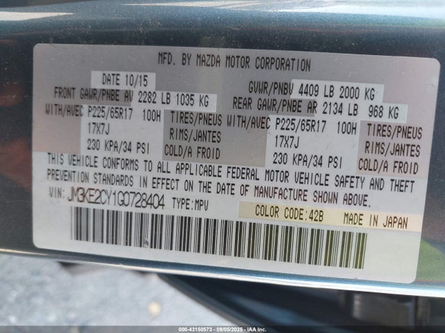 JM3KE2CY1G0728404 Mazda py