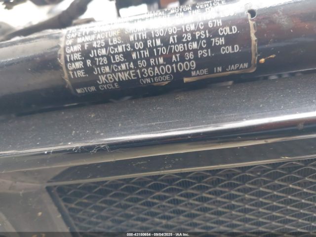 2006 KAWASAKI VN1600 JKBVNKE136A001009 Photo 9