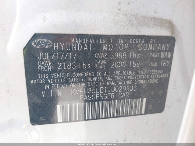KMHH35LE1JU029933 Hyundai gdi nu