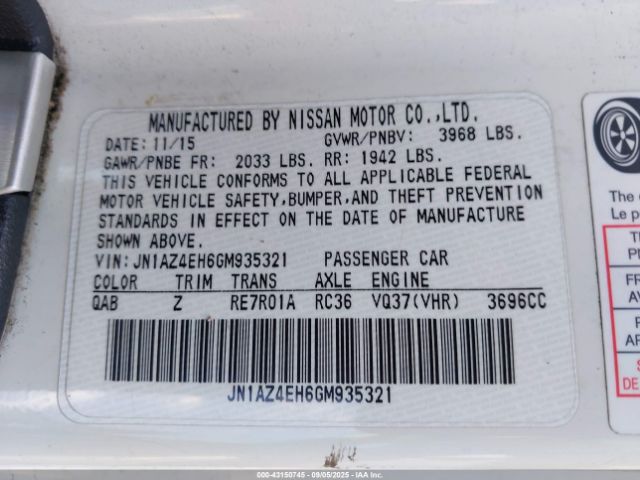 2016 NISSAN 370Z JN1AZ4EH6GM935321 Photo 8