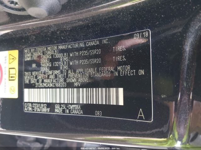 2019 LEXUS RX 350 2T2BZMCA9KC168203 Photo 8