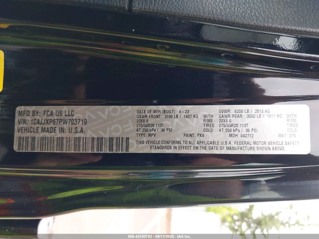 1C4JJXP67PW703719 Jeep Wrangler