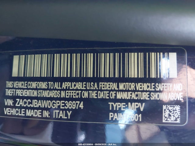 ZACCJBAW0GPE36974 Jeep Renegade