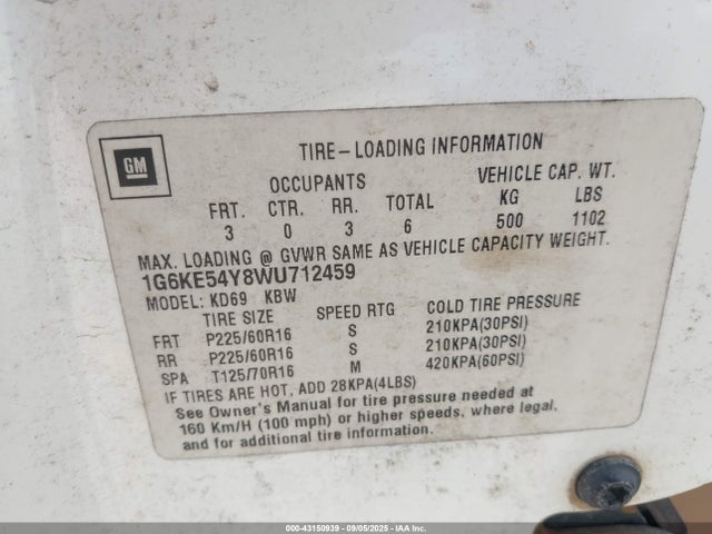 1998 CADILLAC DEVILLE 1G6KE54Y8WU712459 Photo 8