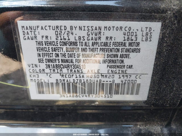 Nissan Sentra 2024 3N1AB8CV4RY304510 Image 9