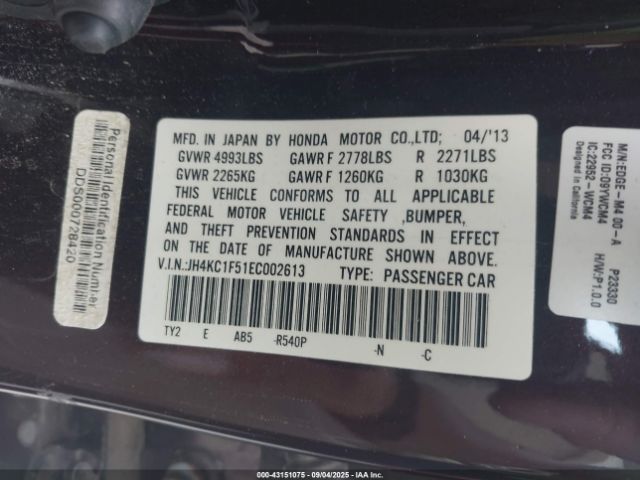 2014 ACURA RLX JH4KC1F51EC002613 Photo 8