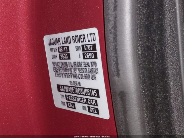 2013 JAGUAR XF SAJWA0E78D8U06145 Photo 8