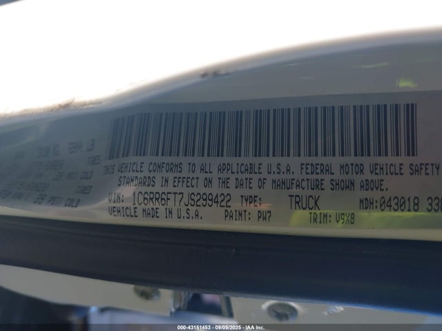 RAM 1500 2018 1C6RR6FT7JS299422 Image 9