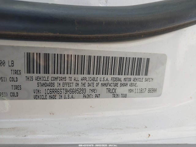 RAM 1500 2017 1C6RR6ST9HS605293 Image 9