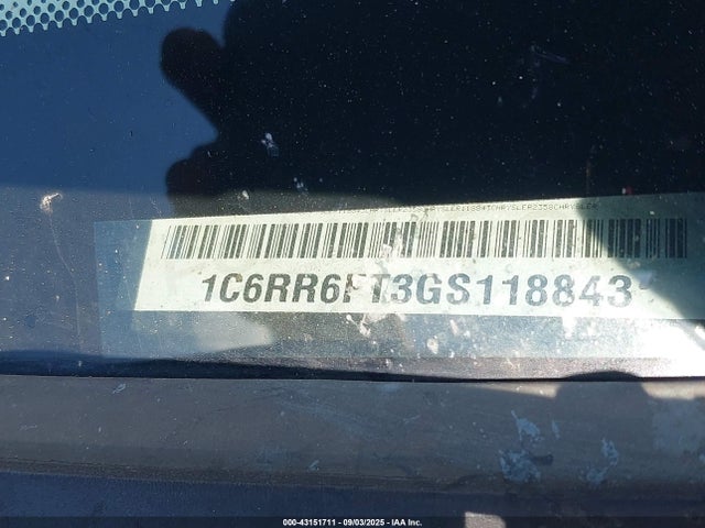 1C6RR6FT3GS118843 RAM 1500