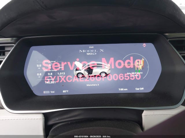 2016 TESLA MODEL X 5YJXCAE26GF006550 Photo 6