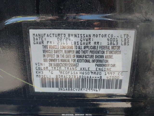 Nissan Sentra Sv Xtronic Cvt 2024 3N1AB8CV2RY299467 Image 9