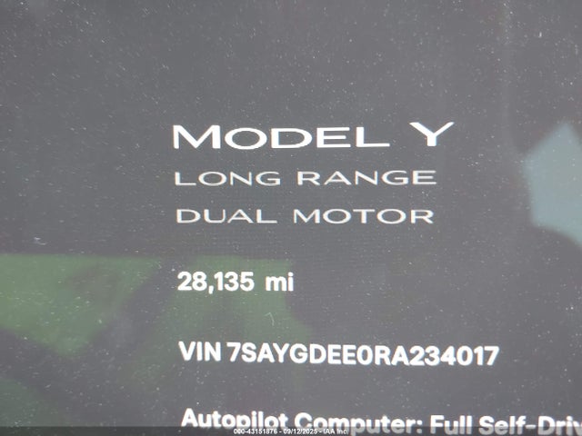2024 TESLA MODEL Y 7SAYGDEE0RA234017 Photo 6