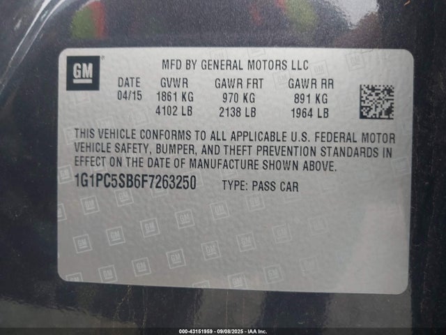 1G1PC5SB6F7263250 Chevrolet LUV