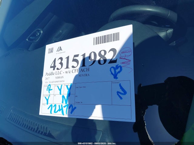 3N1AB7AP0HY300354 Nissan Sentra