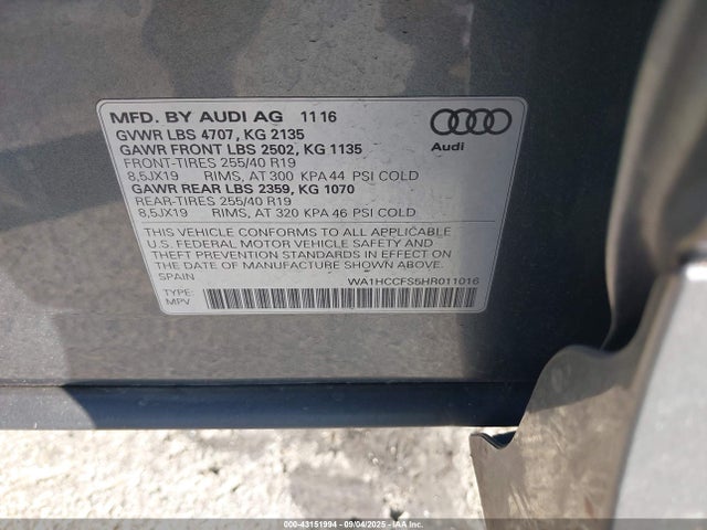 2017 AUDI Q3 WA1HCCFS5HR011016 Photo 8