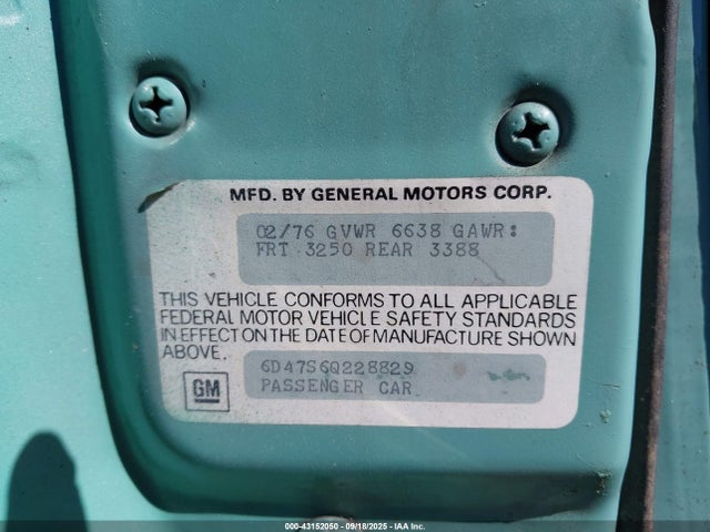 1976 CADILLAC DEVILLE 6D47S6Q228829 Photo 8