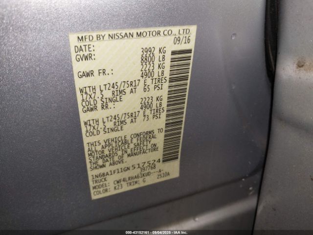 2016 NISSAN TITAN XD 1N6BA1F11GN517524 Photo 8