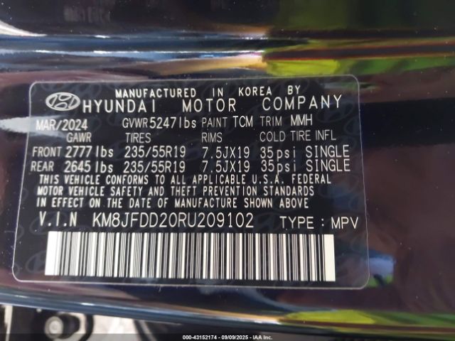 2024 HYUNDAI TUCSON PLUG-IN HYBRID KM8JFDD20RU209102 Photo 8