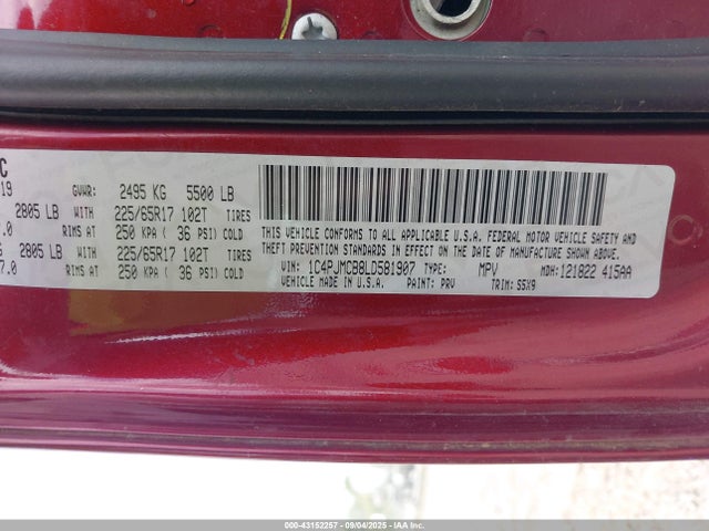 Jeep Cherokee 2020 1C4PJMCB8LD581907 Image 9